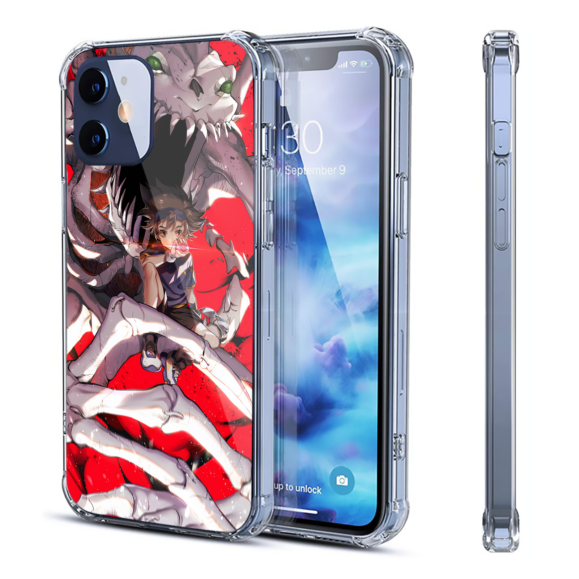 （画像用） Digimon デジタルモンスター/デジモン 【iPhone 12シリーズ対応】透明スマホケース（クリアソフトケース）